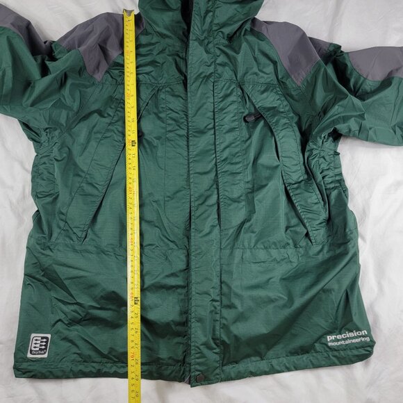 Precision Mountaineering Dry Tek Mens Large Green Winter Jacket Warm Outdoors - Picture 13 of 14